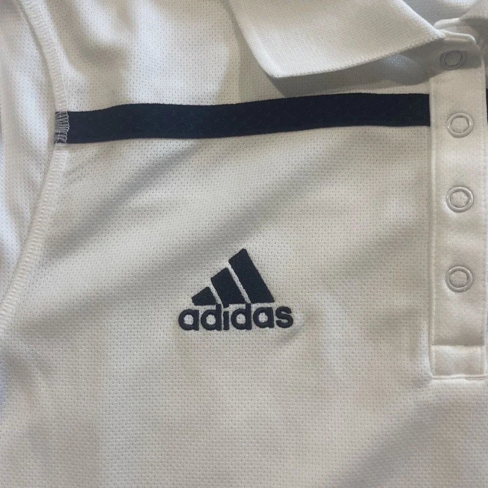 Michigan‎ Wolverines Polo Shirt Mens Small White Adidas Golf Climalite NCAA NWT